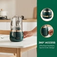 thumbnail image 6 of HBK Rotating Silverware Organizer with Lid - 7-Slot Kitchen Utensil Holder, Dust-Proof Cutlery Caddy with Drain for Countertop, Green, 6 of 8