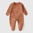 thumbnail image 2 of CAUYDY 3 6 9 12 18 24 Months Newborn Boy Coming Home Outfits Baby Sleepers Preemie Clothing Long Sleeve Bodysuit Fall Winter Infant Boys Pajamas Romper Brown for Sizes 1-3 Months, 2 of 8