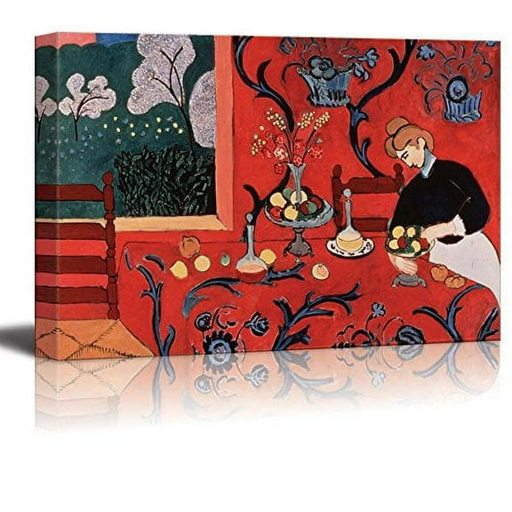 Red Room Harmony in Red by Henri Matisse Giclee Canvas Prints Wrapped Gallery Wall Art | Stretched and Framed Ready to Hang - 24" x 36"