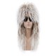 thumbnail image 1 of Topcosplay Peluca de salmonete de los años 80 Peluca de estrella del pop rockero punk Peluca negra larga y rizada de salmonete para disfraz de Halloween Disfraces Carnaval - Blanco, 1 of 1