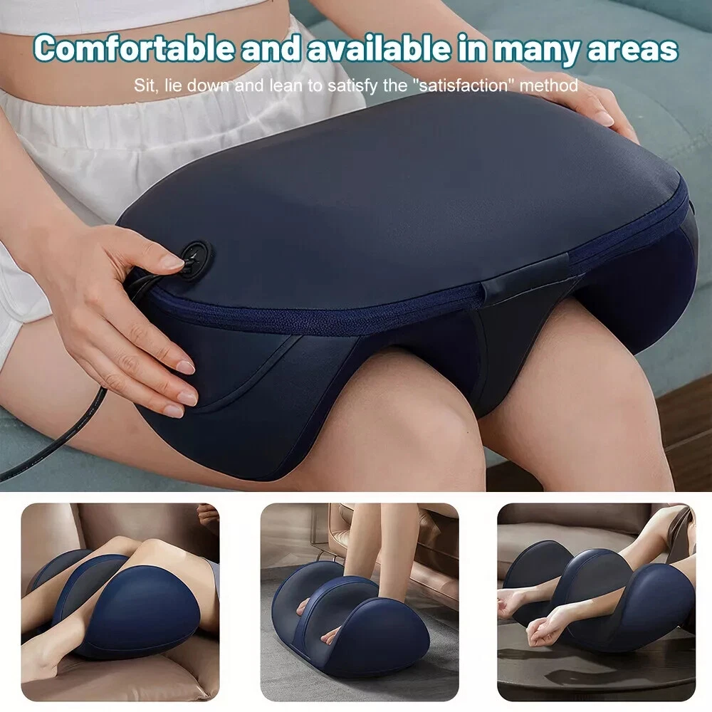 XEENSO Electric Deep Tissue Foot and Calf Massager with Heat for Foot And Calf Massage, Blue