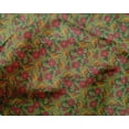 thumbnail image 4 of oneOone Silk Tabby Fabric Leaves & Floral Block Print Fabric BTY 42 Inch Wide, 4 of 4