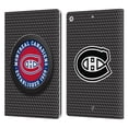 thumbnail image 1 of Head Case Designs Officially Licensed NHL Montreal Canadiens Puck Texture Leather Book Wallet Case Cover Compatible with Apple iPad 10.2 2019/2020/2021, 1 of 6