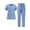 Light Blue, variant on Scrubs for Women Scrub Set V-Neck Top & Straight Leg Pants Stretch Nursing Uniform Scrub Suit with Mult Pockets