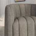 thumbnail image 6 of SEYNAR Mid Century Pumpkin-Designed Swivel Cuddle Barrel Sofa Chairs,360 Degree Swivel Armchairs for Living Room,Adult(Grey), 6 of 10