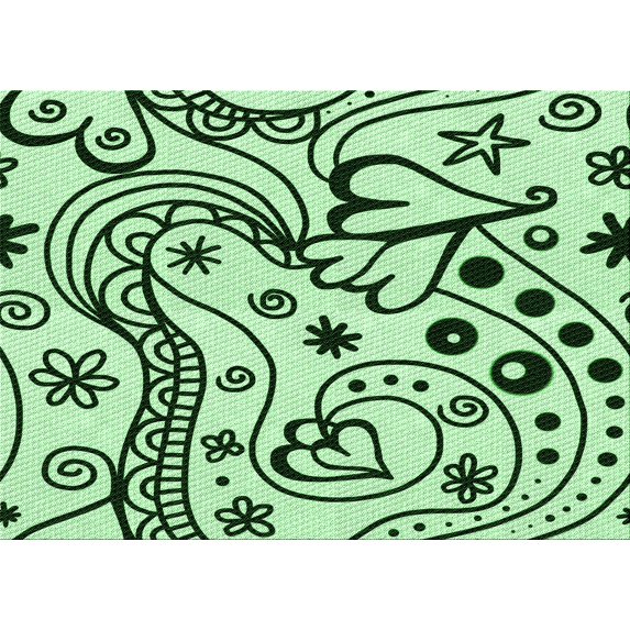 Ahgly Company Indoor Rectangle Patterned Mint Green Area Rugs, 8' x 12'