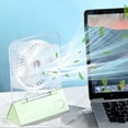 thumbnail image 3 of LC-dolida Foldable Desk Fan, Magnetic Wall Desk Fan with 7 RGB Lights, 4 Speeds Strong Winds 90° Adjustable 10H Battery Life Ultra Quiet for Home Office Kitchen Camping(Green), 3 of 7