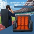thumbnail image 3 of ABORON 25 Inch Extra Wide Heated Bleacher Seats with Back and Cushion, Portable Stadium Seat Chair for Outdoor Sport Events, Heated Stadium Seat for Bleachers Set of 2, Max UP 125°F, 3 of 9
