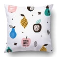 thumbnail image 1 of BOSDECO Pattern With Creative Modern Fruits Trendy Great For Fabric Pillowcase Pillow Cushion Cover 18x18 inch, 1 of 1