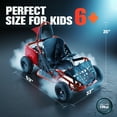 thumbnail image 3 of Aoemoe 48V Electric Go-Kart 1000W Brushless Speed Machine, 20 mph Top, 13" All-Terrain Tires, Tubular Steel Frame, 3-Step Lock, Hydraulic Disc Brake,Red, 3 of 8