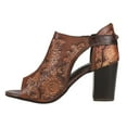 thumbnail image 3 of Roper Womens Mika Floral Embossed Peep Toe Shootie Pumps Dress Casual Shoes, 3 of 5