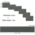 thumbnail image 2 of Place mats with Table Runner Set of 7 Woven Vinyl Table Mats and Runner for Dining Table Heat Resistant, 2 of 11