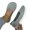 thumbnail image 5 of Willtoo Orthopedic Womens Square Toe Slip‑On Casual Flats Breathable Knit Mesh Upper Walking Shoes Lightweight Platform Sole Sneakers, 5 of 5
