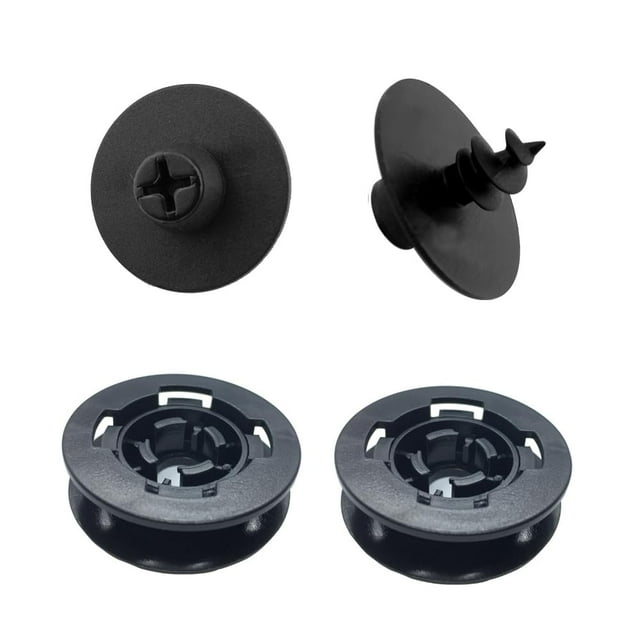 Juego de 2 clips de fijación con tornillos para alfombrillas de coche