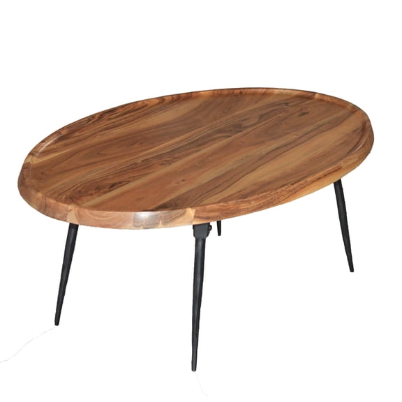 39" Natural Oval Coffee Table