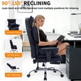 thumbnail image 6 of Office Chair with Footrest, 440LBS Capacity Big and Tall Executive Chair, Ergonomic High Back Desk Chair with Reclining Function, Faux Leather Computer Chair for Home Office, 6 of 6