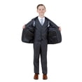 thumbnail image 4 of Boys Suit Set Solid Textured Notch Lapel With Matching Vest & Pants With Free Shirt & Tie, 4 of 6