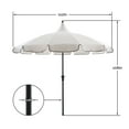 thumbnail image 3 of My Texas House 9ft Outdoor Round Market Patio Umbrella with Off-White Canopy and Black Trim, 3 of 12