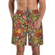 thumbnail image 1 of Balery Hippie Peace Love Traje de Baño Estilo Hawaiano para Hombre, Shorts de Secado Rápido con Bolsillos-3X-Large, 1 of 6