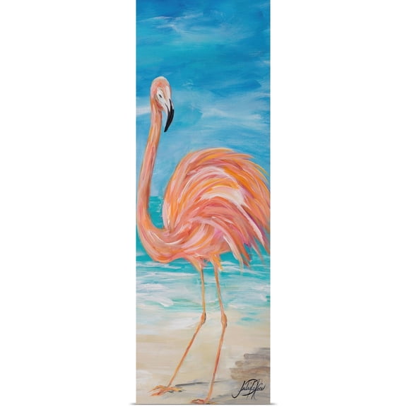Great BIG Canvas | Rolled Julie DeRice Poster Print entitled Flamingo II
