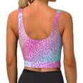 thumbnail image 4 of Uemuo Fun Rainbow Pattern Women's Sports Bra - High Impact Support, Breathable, and Comfortable Athletic Bra for Running, Yoga, and Workouts, 4 of 9