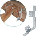 thumbnail image 2 of 8 PCS Adjustable Stair-Stringer Connector, Tie Straps Bracket Galvanized Steel Deck Stair Stringer Connector(18 Gauge) Silver, 2 of 4