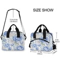 thumbnail image 3 of Lunch Bag Portable Crossbody Meal Bag Cooler Bag Insulated Lunch Bag Food Bag Handheld & Crossbody Design Super Beautiful Blue Roses, 3 of 6