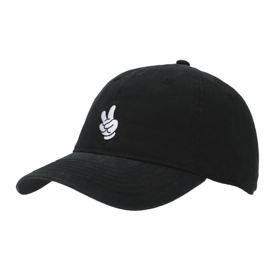 Disney Mickey Mouse Glove Black Unstructured Baseball Cap