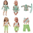 thumbnail image 4 of Ropa de muñeca, pijama, falda verde, accesorios de zapatos, adecuado para muñecas Reborn de 18 pulgadas o 43cm, Juguetes DIY, regalos para niñas, 4 of 4