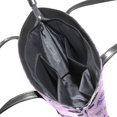 thumbnail image 5 of Tote Bag Aesthetic leather Handbags with Zipper for Women Travel Shoulder Bags Purses with compartment. Purple Moths, 5 of 6