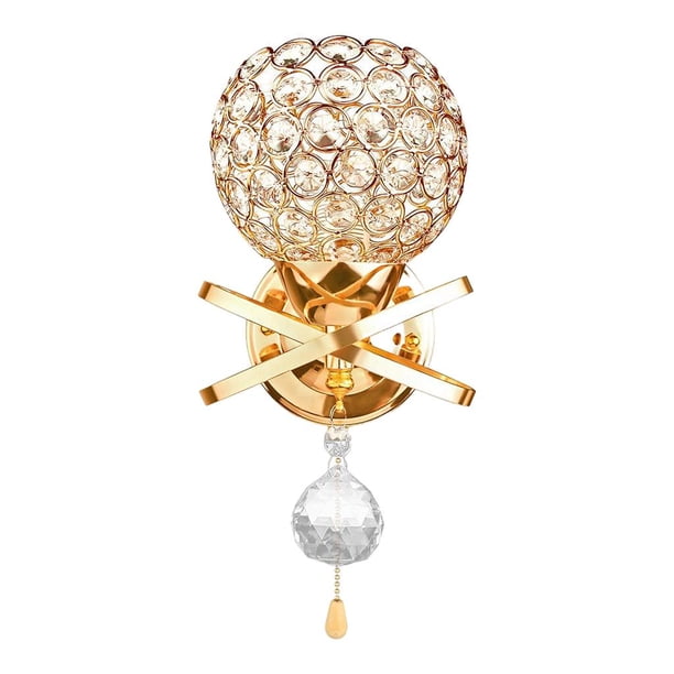 Lámpara de pared de cristal elegante, lámpara de lectura, lámpara colgante, decoración de estudio para loft en interiores Dorado