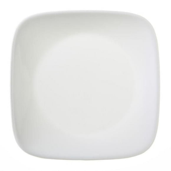 Corelle Pure White 6.5" Square Glass Appetizer Plate