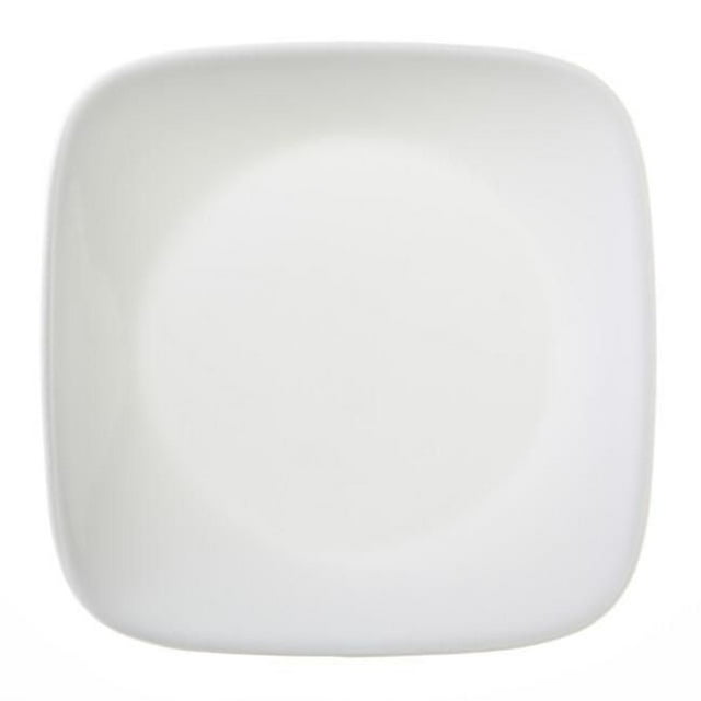 Corelle Pure White 6.5" Square Glass Appetizer Plate