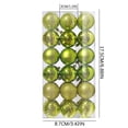 thumbnail image 2 of 36pcs Mini Christmas Ball Ornaments, Shatterproof Plastic Hanging Baubles, Cute Small Decorations for Home Festive Party Christmas Tree, Lightweight Christmas Miniature Ornaments, 1.18in, Army Green, 2 of 5