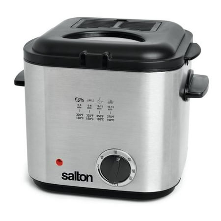 Salton Compact Deep Fryer, DF1539, Silver (Best Compact Deep Fryer)