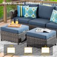 thumbnail image 5 of Ovios 5 Pieces Outdoor Patio Furniture All-Weather Wicker Conversation Set Outside Rattan Sectional Sofa with Cushions for Balcony, 5 of 10
