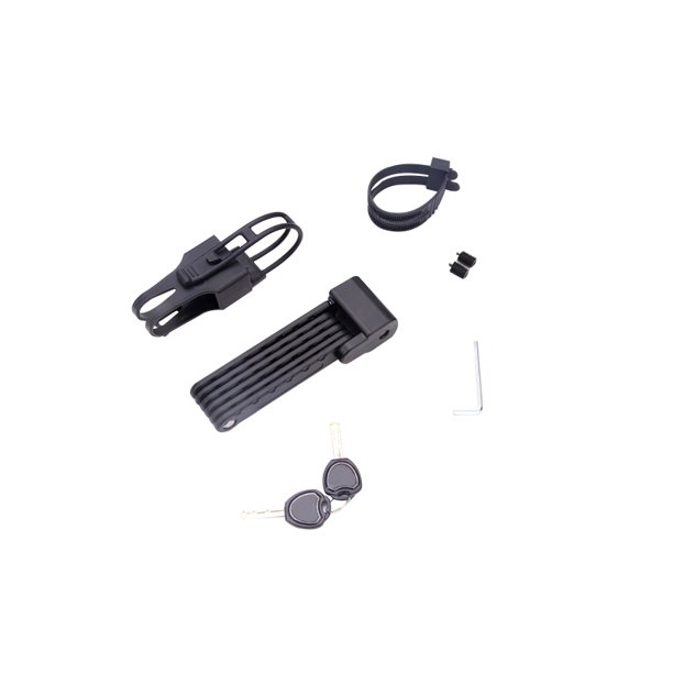 Candado compacto de seguridad para bicicleta, candado antirrobo de alta resistencia, candado plegable para bicicleta alta, cadena para bicicleta Inevent OD007481-00