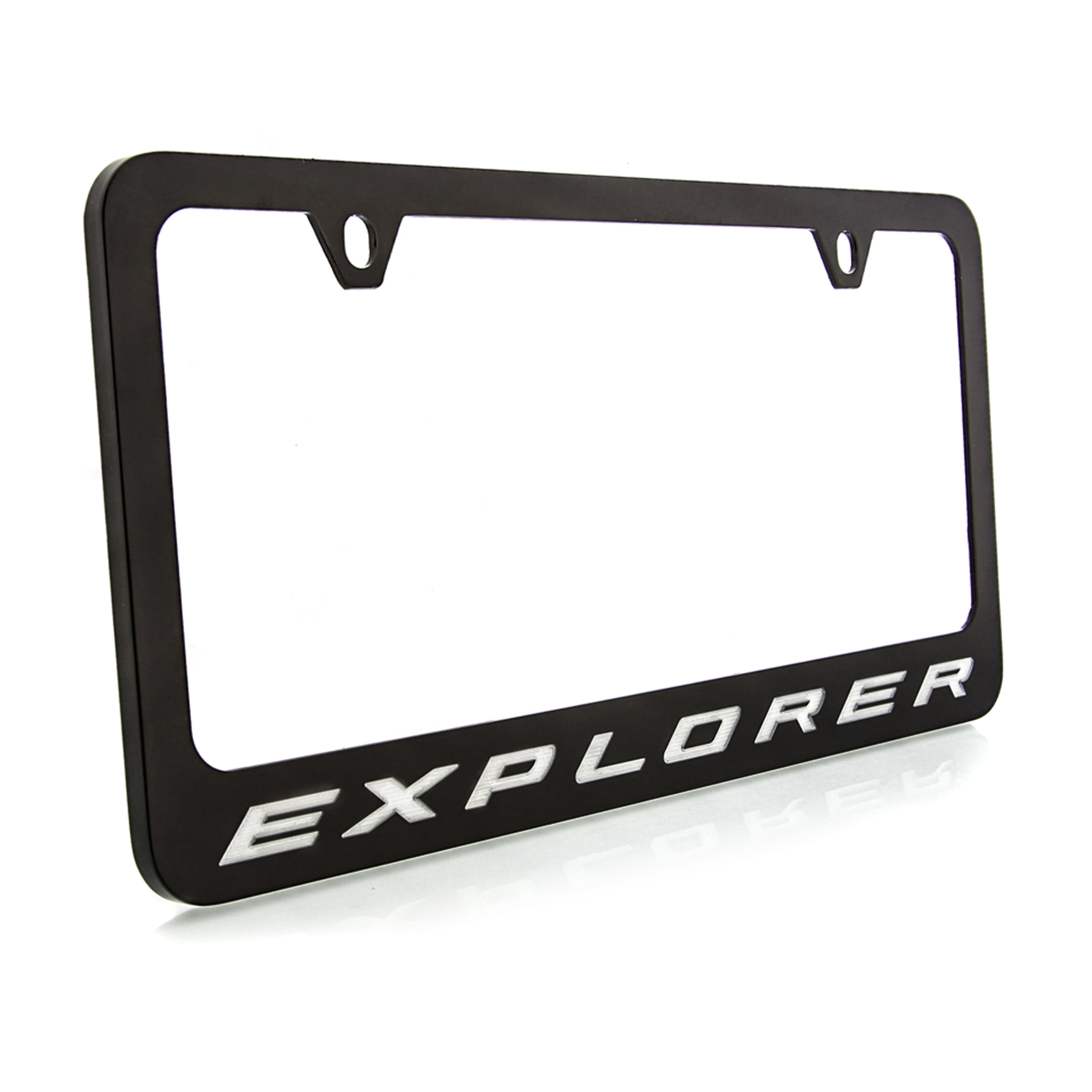 FORD EXPLORER Chrome Plated Brass License Plate Frame with Chrome Caps AUTHENTIC