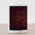 thumbnail image 3 of Oriental Ceramic Toothbrush Holder, Mandala Inspired Curly Flowers and Leaves Details Frame Illustration, Decorative Versatile Countertop for Bathroom, 4.5" X 2.7", Vermilion and Black, by Ambesonne, 3 of 4