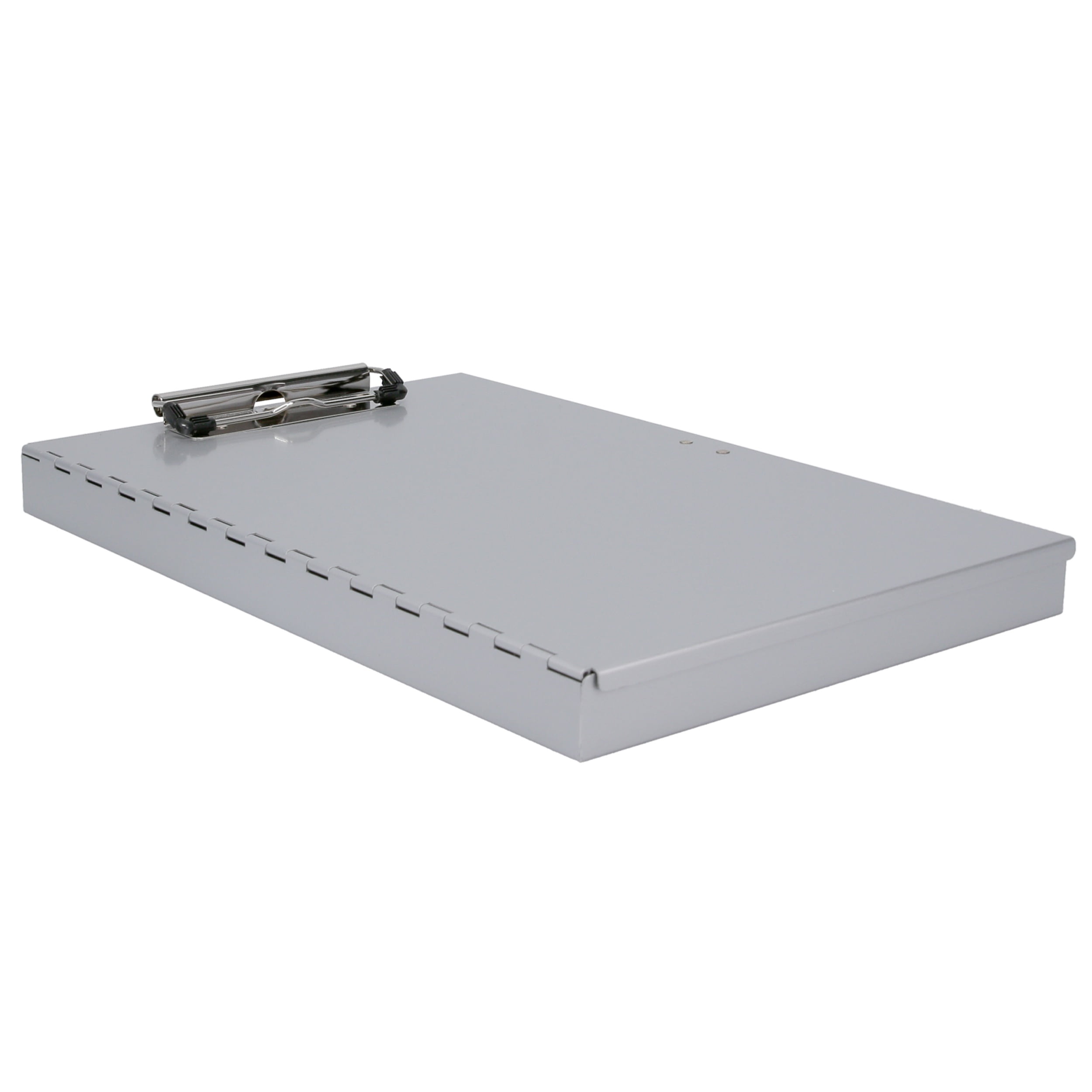 Saunders Metal Storage Clipboard, A, 1 Tier, Low Profile Clip, Letter, Silver, Side Open