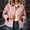 Red women's plaid shirt jacket a1, variant on Usloyux Women's Fashion Plaid Button Up Shirt Jackets Long Sleeve Turn-Down Collar Loose Fit Shackets with Pockets Fall Winter Tops, Pink L