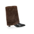 thumbnail image 2 of No Boundaries Women's Heeled Faux Fur Cuff Boots, 2 of 7