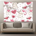 thumbnail image 2 of Felwors Valentine's Day Background Cloth Party Decoration Cartoon Tapestry Scene Layout Props Love Hanging Cloth, 2 of 7