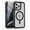 Black+Clear, variant on ELEHOLD for iPhone 14 Pro Max Magnetic Translucent Clear Case with HD Tempered Glass Screen Protector Hybrid PC TPU Shockproof Bumper Compatible with Mag Safe Drop-Protection Cover,Blue Rose
