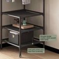 thumbnail image 4 of Corner Garment Rack Industrial Hall Tree Corner Organizer with 3-Tier Shelf for Bedroom Laundry Room Entryway Living Room Office Black, 4 of 6