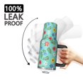 thumbnail image 3 of 40oz Pioneer Flower Floral Print Pattern Insulated Tumbler with Handle, BPA-Free Leak Proof Lid and Straws, Double Wall Vacuum, Hot 12h/Cold 34h, 3 of 6
