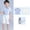 Blue, variant on Lilgiuy Toddler Boys School Uniform Suit Summer Fashion Short Sleeve Shirt Top Bib Shorts Bow Tie Gentleman Outfits Set Pink(5-6Y)
