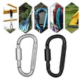 thumbnail image 4 of ROZYARD 4Pcs D-Rings Locking Carabiner Clip Hook Aluminum D Rings Key Clip with Key Rings, 4 of 15