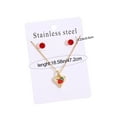 thumbnail image 4 of Cheapark Delicate Collarbone Necklace and Earrings Jewelry Set 304 Stainless Steel Gift Sparkling Sweet Design Valentine's Day T houghtful Gift for Her, 4 of 7