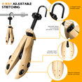 thumbnail image 6 of FIXPARTS Wooden Shoe Stretcher,4-Way Shoe Expander Widener,Shoe Tree Wide feet for Women & Men,Pair, 6 of 7